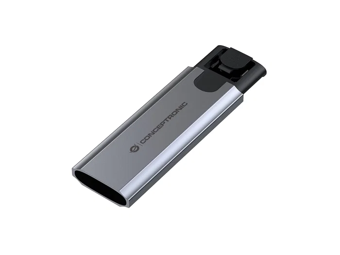 Conceptronic DANTE05G Caja Externa para SSD M.2 NVMe USB 3.2 Gen 2 (10 Gbps) Tipo C de Aluminio Gris