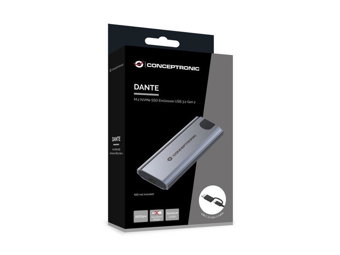 Conceptronic Caja externa para SSD M.2 PCIe NVMe Dante HD Conceptronic Caja externa para SSD M.2 PCIe NVMe Dante HD