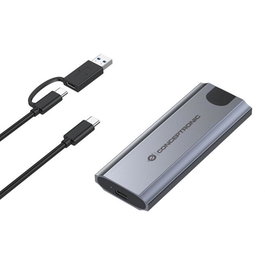 Conceptronic DANTE05G Caja Externa USB-C para SSD M.2 PCIe NVMe, Aluminio Gris, 10Gbps