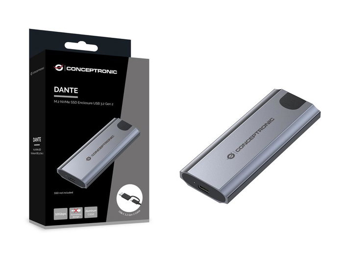 Conceptronic Caja externa para SSD M.2 PCIe NVMe Dante HD Conceptronic Caja externa para SSD M.2 PCIe NVMe Dante HD