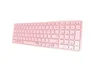 Rapoo E9700M Teclado Oficina Inalámbrico RF + Bluetooth 5.0 2.4 GHz, Diseño Ultrafino 100% QWERTY Inglés Internacional, Switch Tecla Tijera, Color Rosa, Batería Recargable
