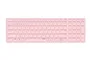 Rapoo E9700M Teclado Oficina Inalámbrico RF + Bluetooth 5.0 2.4 GHz, Diseño Ultrafino 100% QWERTY Inglés Internacional, Switch Tecla Tijera, Color Rosa, Batería Recargable