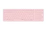 Rapoo E9700M Teclado Oficina Inalámbrico RF + Bluetooth 5.0 2.4 GHz, Diseño Ultrafino 100% QWERTY Inglés Internacional, Switch Tecla Tijera, Color Rosa, Batería Recargable