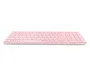 Rapoo E9700M Teclado Oficina Inalámbrico RF + Bluetooth 5.0 2.4 GHz, Diseño Ultrafino 100% QWERTY Inglés Internacional, Switch Tecla Tijera, Color Rosa, Batería Recargable