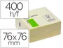 Q-connect Bloc de Notas Adhesivas Quita y Pon 76x76 mm Amarillo 400 Hojas FSC