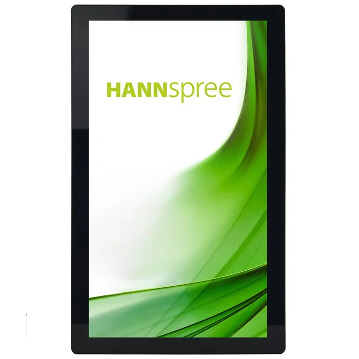 Hannspree Open Frame Monitor HO 225 HTB, 21.5" (54.6 cm) Pantalla Táctil Full HD LED, Diseño Tótem para Interior, Negro, 250 cd/m², IP65, 24/7, Con Altavoces y Montaje VESA
