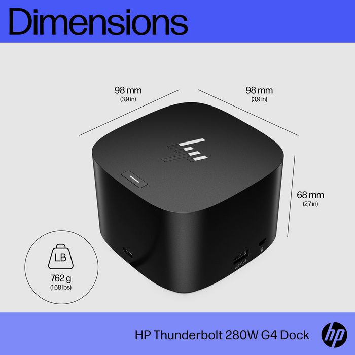 HP Thunderbolt Dock 280W G4 w/Combo Cable HP Thunderbolt Dock 280W G4 w/Combo Cable