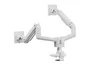 Equip 650183 Soporte de Mesa para 2 Monitores (17-35") con Resorte de Gas, VESA 100x100, Carga 20kg/Pantalla, Color Blanco