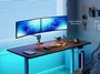 Equip 650183 Soporte de Mesa para 2 Monitores (17-35") con Resorte de Gas, VESA 100x100, Carga 20kg/Pantalla, Color Blanco