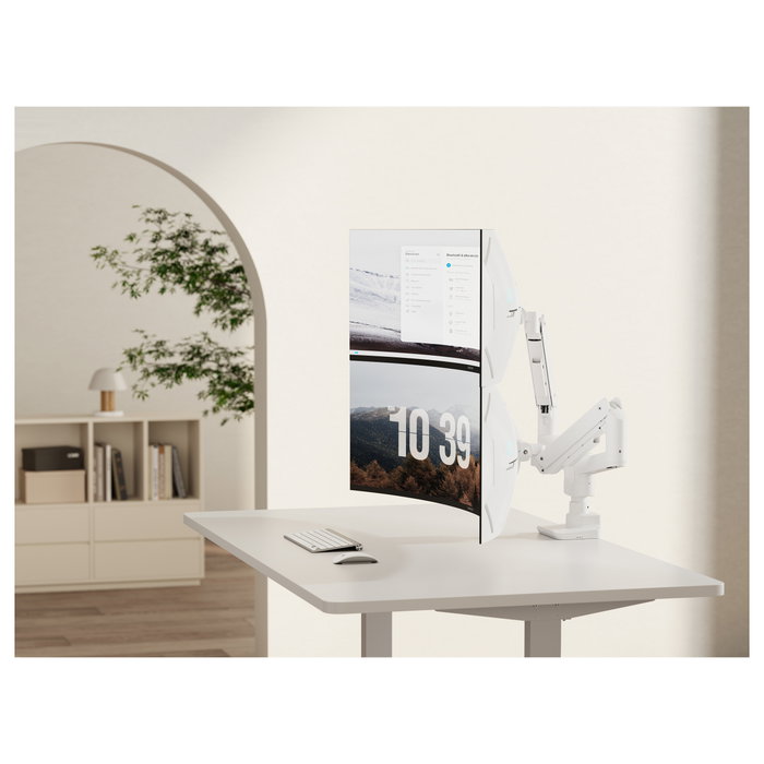 Equip Soporte de Monitor Dual 650183 Blanco para 17-35 Pulgadas Equip Soporte de Monitor Dual 650183 Blanco para 17-35 Pulgadas