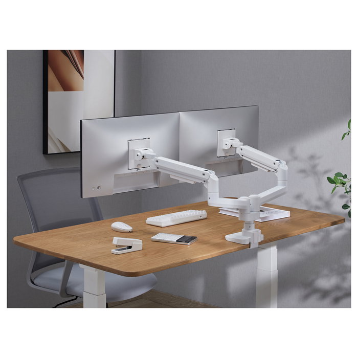 Equip Soporte de Monitor Dual 650183 Blanco para 17-35 Pulgadas Equip Soporte de Monitor Dual 650183 Blanco para 17-35 Pulgadas