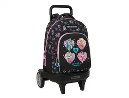 Safta Mochila Grande con Ruedas Compact Evolution Extraible Monster High Escolar con Carro 450x330x220 mm