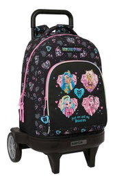 Safta Mochila grande con ruedas compact evol. ext. Monster High 33x45x22 cm