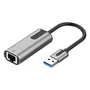 Vention Adaptador USB a Ethernet Gigabit CEWHB - USB 3.0 a RJ45, 10/100/1000 Mbps, Plug and Play, Aluminio y ABS, Gris