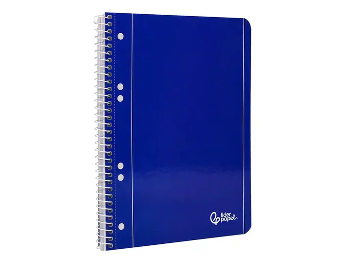 Liderpapel Cuaderno espiral serie Micro A5 azul 80 hojas lisas