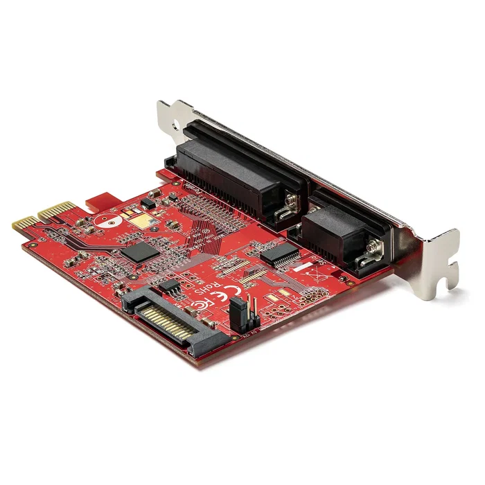 StarTech.com PEX1S1P950 Tarjeta PCIe x1 Interna con 1 Puerto Serie RS-232 DB9 y 1 Puerto Paralelo IEEE 1284 DB25 - Para Impresora, POS, Equipo Médico, Compatible con Windows y Linux