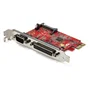 StarTech.com PEX1S1P950 Tarjeta PCIe x1 Interna con 1 Puerto Serie RS-232 DB9 y 1 Puerto Paralelo IEEE 1284 DB25 - Para Impresora, POS, Equipo Médico, Compatible con Windows y Linux