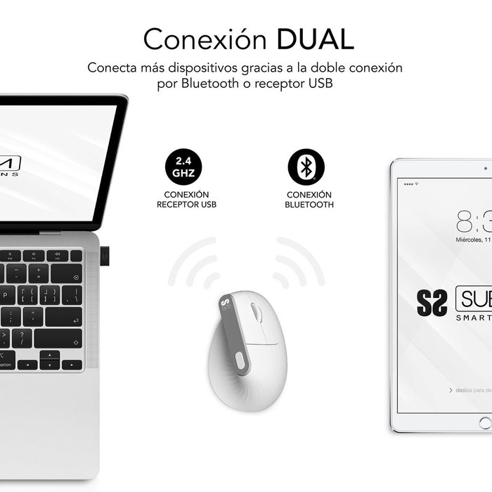 Subblim Nature Vertical Ergo Dual Blanco Subblim Nature Vertical Ergo Dual Blanco
