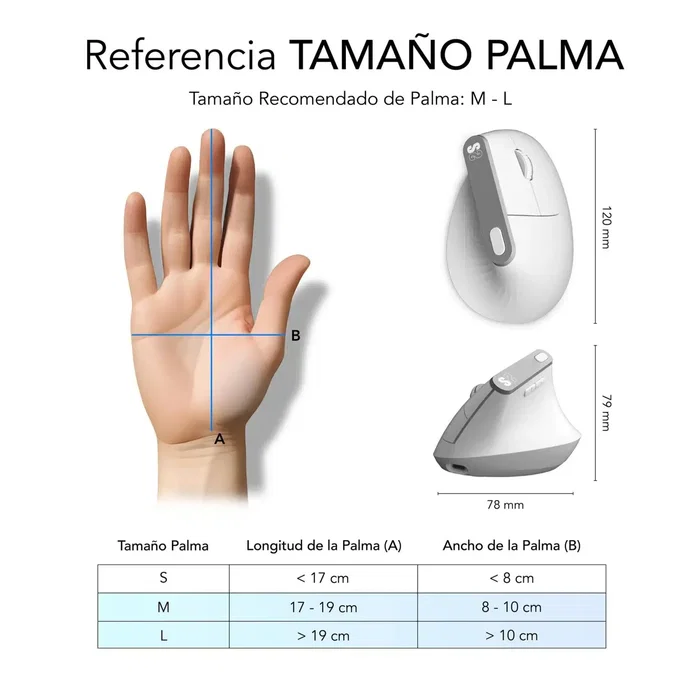 Subblim Nature Vertical Ergo Dual Blanco