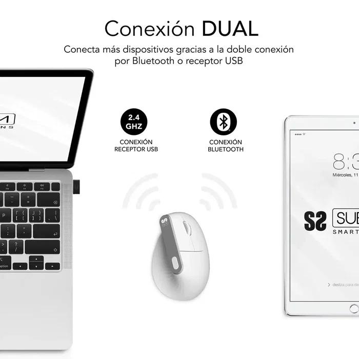 Subblim Nature Vertical Ergo Dual Blanco
