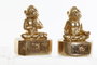 DKD Home Decor Figura de Resina Mono Cajón Dorado Surtido de 2