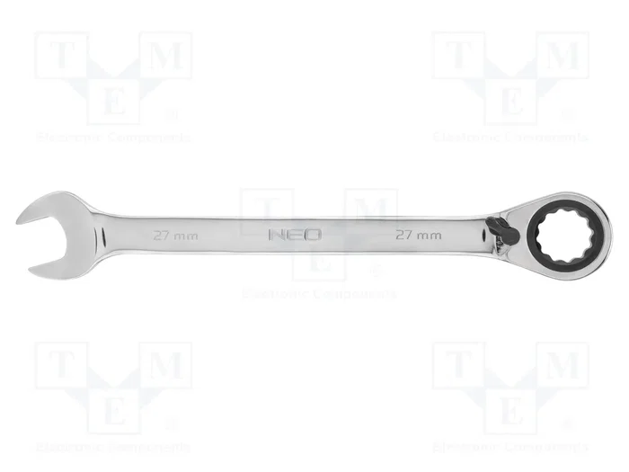 NEO TOOLS Llave plana-estriada con trinquete de 27mm NEO TOOLS Llave plana-estriada con trinquete de 27mm