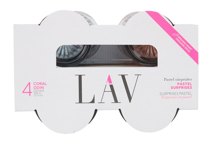 LAV Set 4 Vasos 356 cc Colección "Odin" Colores (Odn440Pft.61) (6 Cajas)