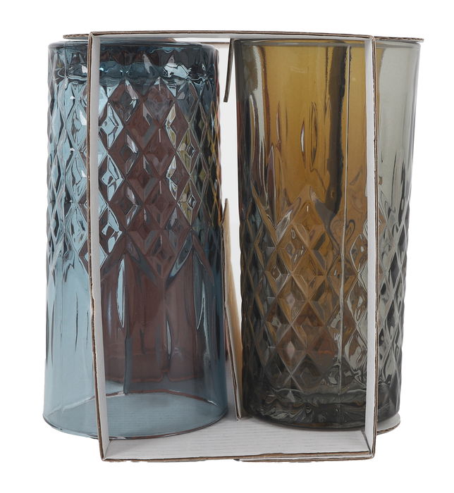 LAV Set 4 Vasos 356 cc Colección "Odin" Colores (Odn440Pft.61) (6 Cajas)