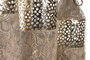 DKD Home Decor Set de 3 Jarrones de Metal y Cuerda Dorado