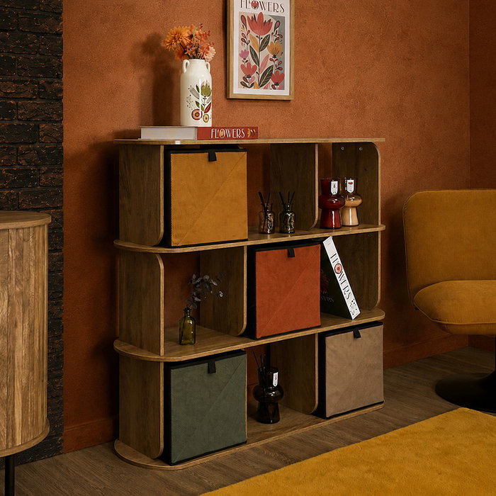 Home Deco Factory Estantería Heritage con 9 compartimentos