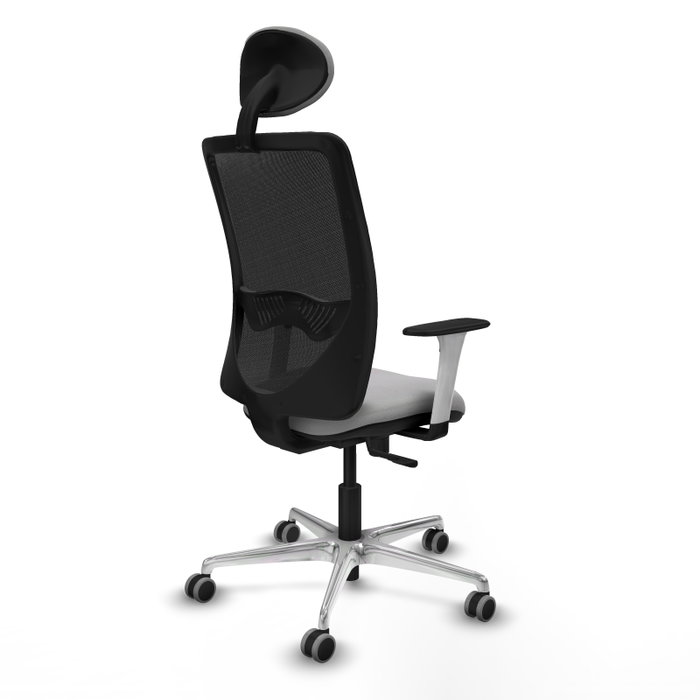 PIQUERAS Y CRESPO Silla de oficina Zulema con mecanismo Sincro, Gris claro y Negro
