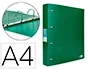Liderpapel Carpeta 4 Anillas 40 mm Polipropileno DIN A4 Verde Translucido