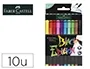 Faber castell Rotulador Black Edition Punta de Pincel Caja de 10 Unidades Colores Surtidos