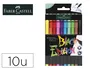 Faber castell Rotulador Black Edition Punta de Pincel Caja de 10 Unidades Colores Surtidos
