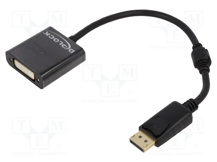 DeLOCK Adaptador DisplayPort 1.2 macho a DVI hembra 4K negro DeLOCK Adaptador DisplayPort 1.2 macho a DVI hembra 4K negro