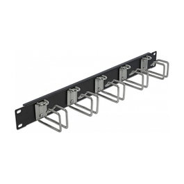 DeLOCK Panel de Gestión de Cables 19 pulg Negro