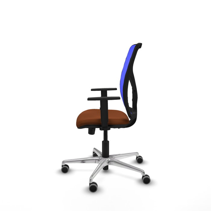 PIQUERAS Y CRESPO Silla de oficina Motilla con mecanismo Sincro/Traslack, Marrón y Azul PIQUERAS Y CRESPO Silla de oficina Motilla con mecanismo Sincro/Traslack, Marrón y Azul