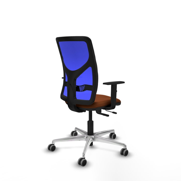 PIQUERAS Y CRESPO Silla de oficina Motilla con mecanismo Sincro/Traslack, Marrón y Azul PIQUERAS Y CRESPO Silla de oficina Motilla con mecanismo Sincro/Traslack, Marrón y Azul