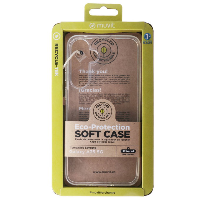 Muvit Funda Recycletek para Samsung Galaxy A35 5G Transparente