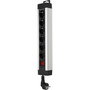 Rev Regleta Supraline de 6 tomas con interruptor, 2,4m, plata