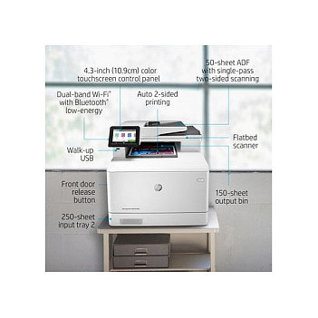 HP Color LaserJet Pro MFP M479fdw - Impresora Láser Color Multifunción 4 en 1 con WiFi, Duplex, ADF y LAN para Formato A4