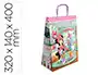 Basika Bolsa de Regalo Papel Celulosa 90 g Minnie y Mickey Mouse Tamaño L 320x140x400 mm