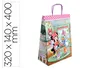 Basika Bolsa de Regalo Papel Celulosa 90 g Minnie y Mickey Mouse Tamaño L 320x140x400 mm