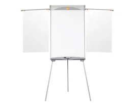 Nobo Pizarra blanca caballete magnética de acero con trípode essence y brazos extensibles 1845 x 685 mm