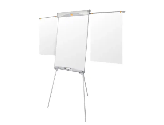 Nobo Pizarra blanca caballete magnética de acero con trípode essence y brazos extensibles 1845 x 685 mm Nobo Pizarra blanca caballete magnética de acero con trípode essence y brazos extensibles 1845 x 685 mm