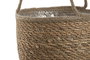 DKD Home Decor Macetero Balines Set de 3 (2 Unidades) Seagrass Plástico Natural 23 x 88 x 23 cm