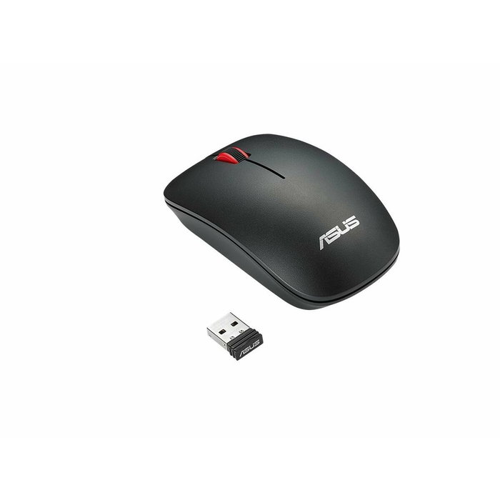 ASUS WT300 Ratón óptico inalámbrico Negro/Rojo