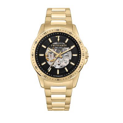 Trussardi R2423153001 Reloj Automático Dorado con Esfera Negra Trussardi R2423153001 Reloj Automático Dorado con Esfera Negra