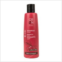 GRN Champú Café y Aceite de Oliva 250ml - Cabello Apagado, Vegano, Cosmos Organic
