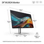 HP Monitor 724pn Series 7 Pro 24" WUXGA, PVC Free, Color Accuracy, Smooth Refresh Rate, Ergonomic